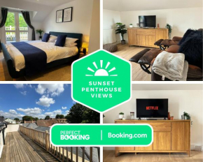 New! Central Penthouse, King Size Bed & Balconies